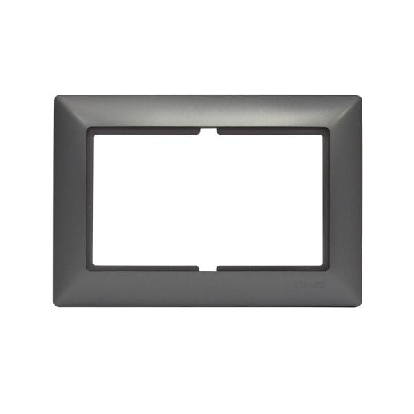 Gunsan Visage 2-fach Rahmen für 2-fach Steckdose Dunkelsilber 01281700000178